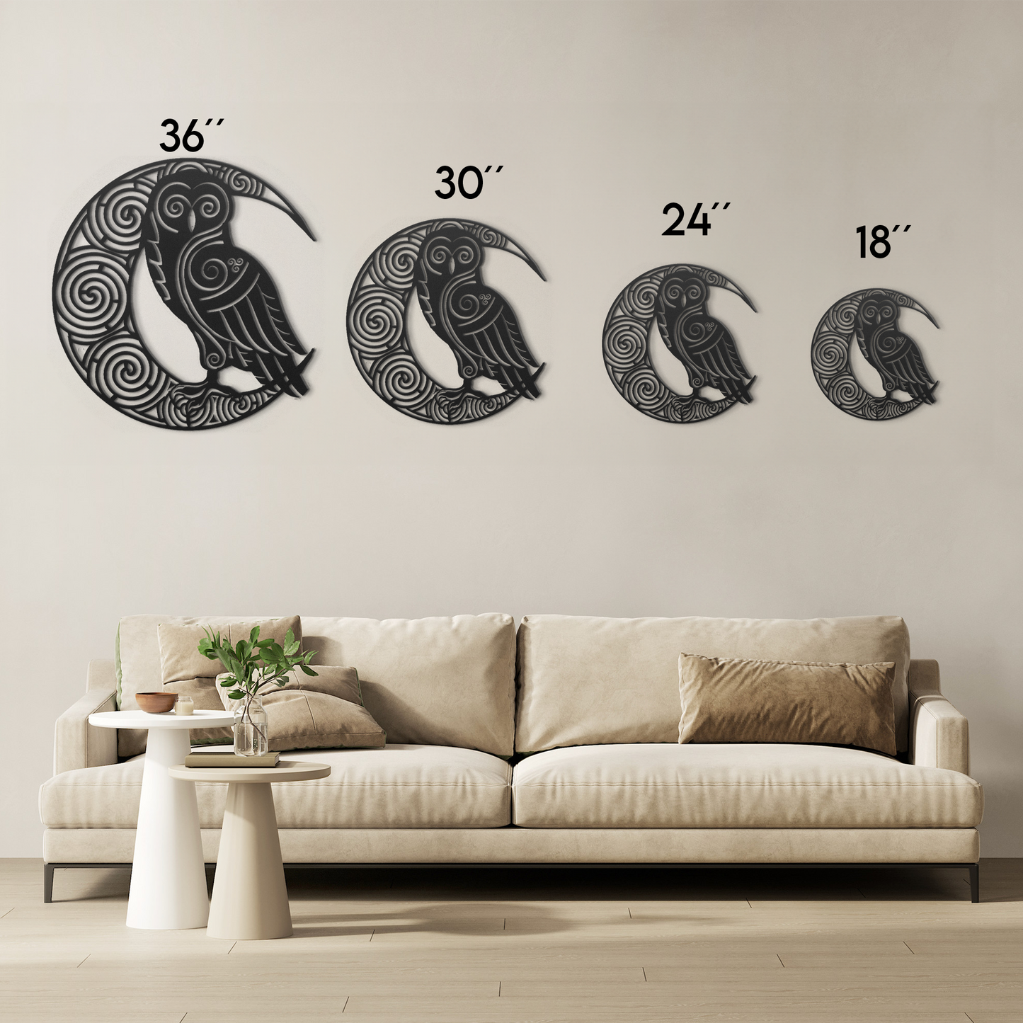 Celtic Owl Metal Wall Art