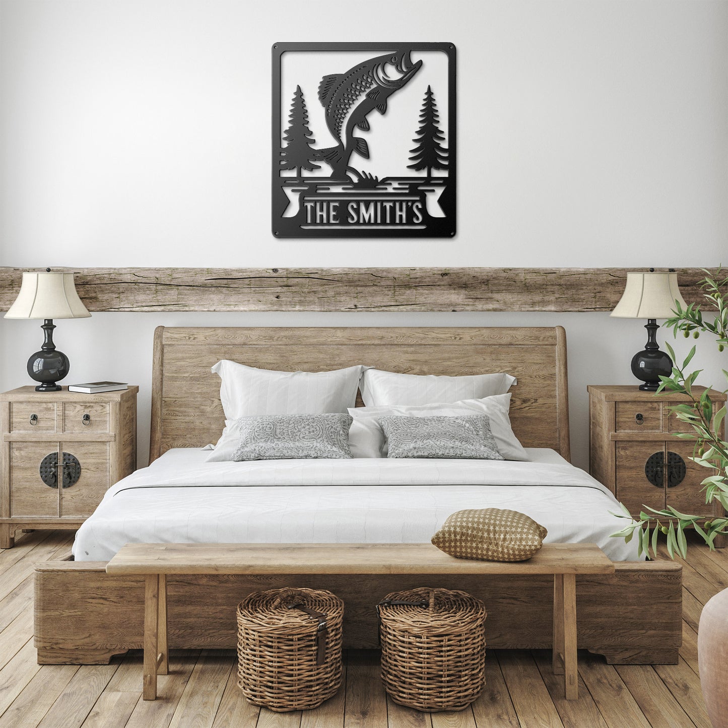 Custom Fishing Metal Sign, Fishing Metal Wall Art