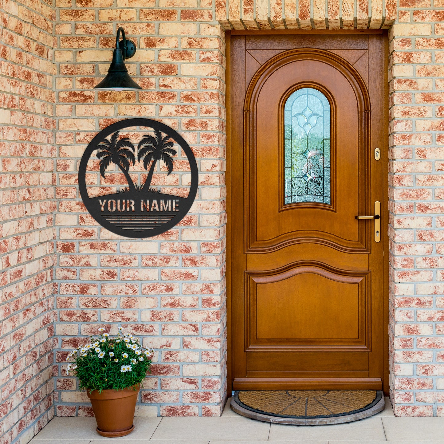 Custom Palm Trees Metal Sign, Metal Sign For Beach Lovers