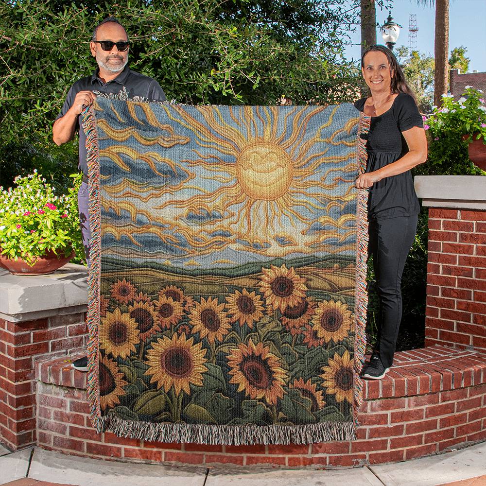 Sunflower Sunset Throw Blanket