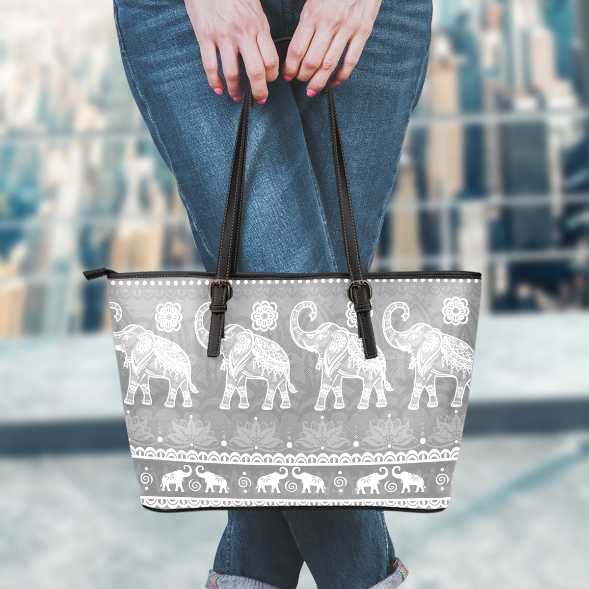 Elephant Mandala Premium Tote | woodation.myshopify.com