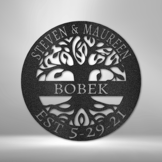 Personalized Tree Of Life Metal Wall Art