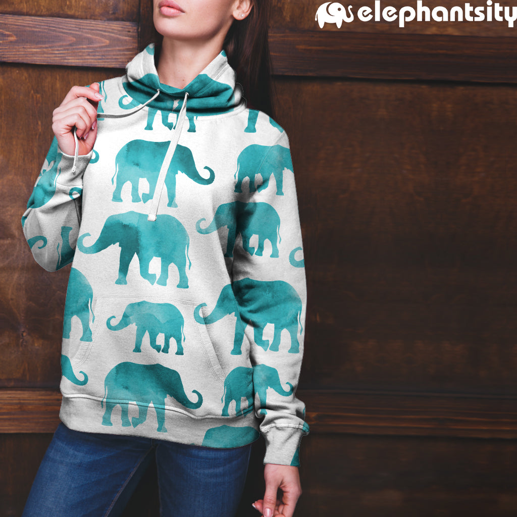 Watercolor Elephant Hoodie | woodation.myshopify.com
