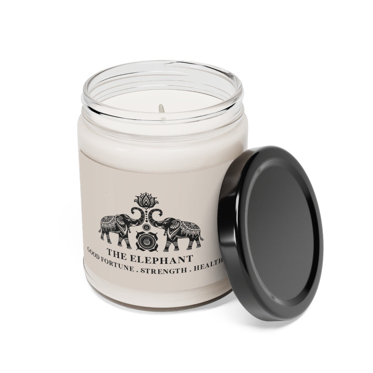 Elephant Mandala Scented Candle