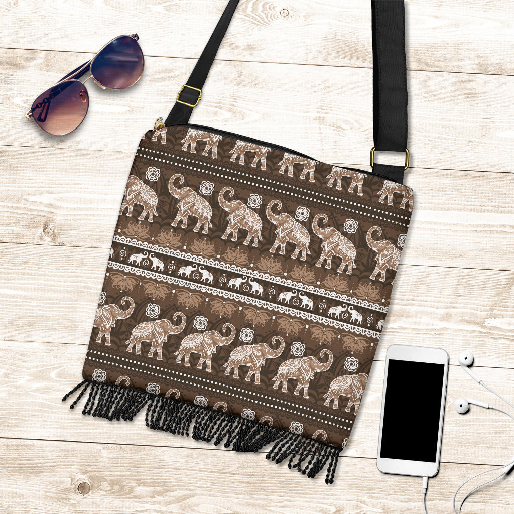 Brown Mandala Boho Bag
