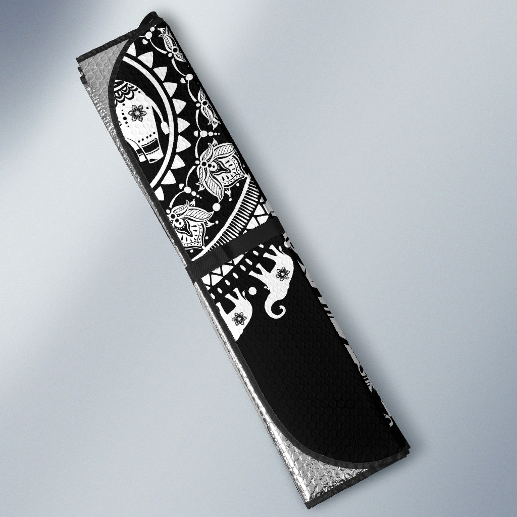 Elephant Mandala Auto Sun Shades | woodation.myshopify.com