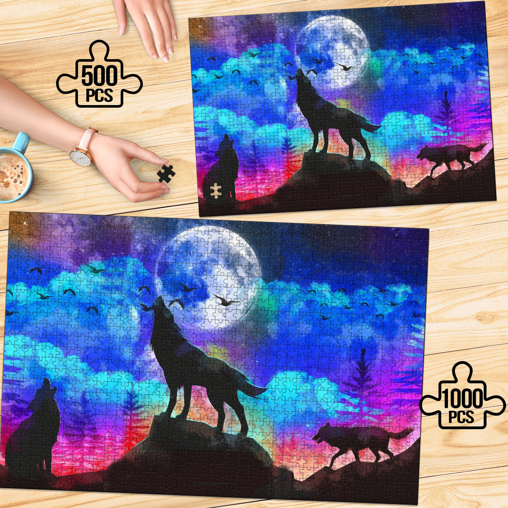 Bohemian Wolf - Premium Wood Puzzle