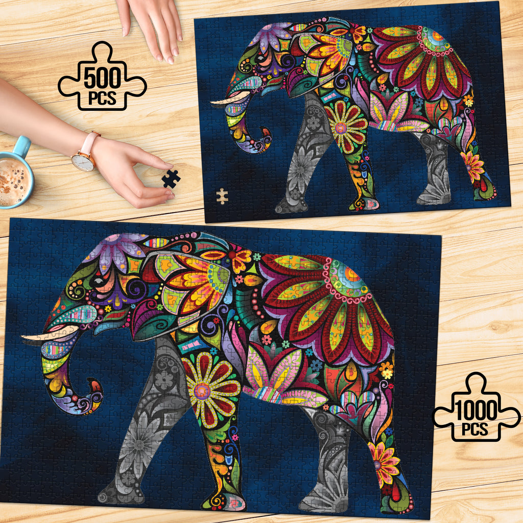 Bohemian Elephant - Wood Puzzle