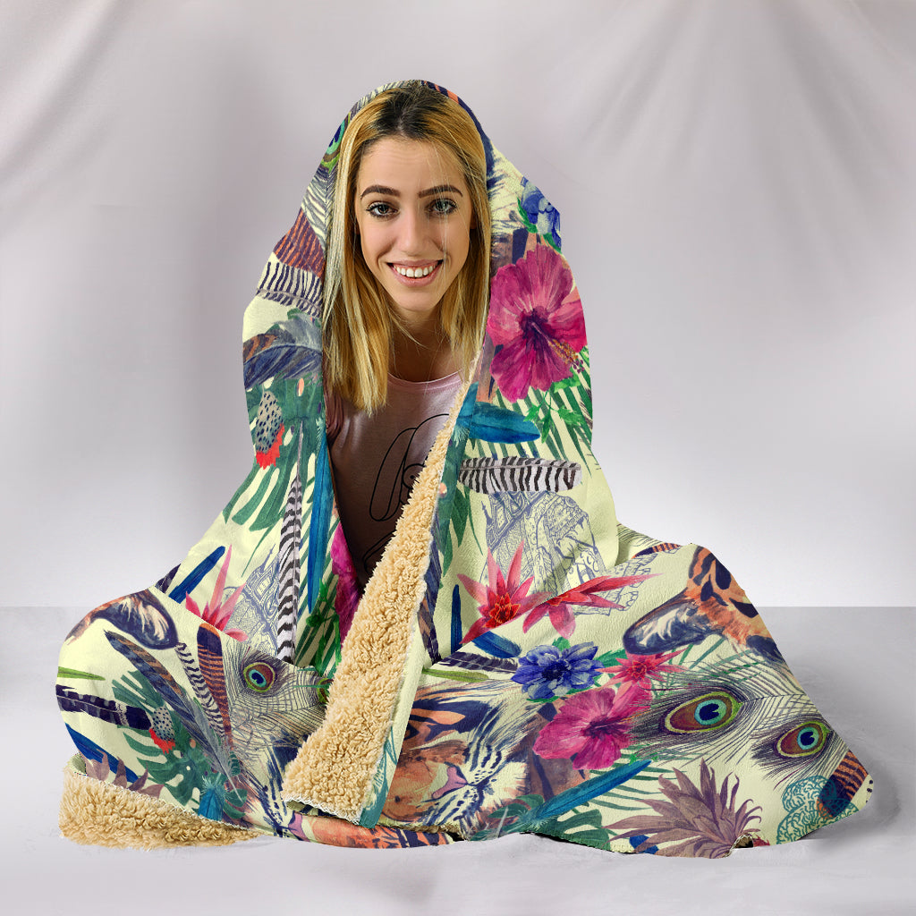 Bohemian Tiger Hooded Blanket | woodation.myshopify.com