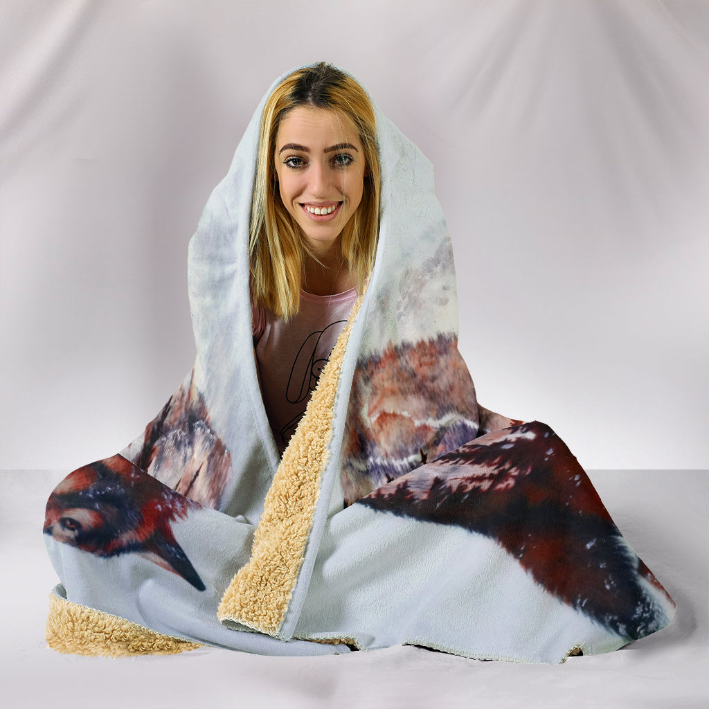 Wild Wolf Hooded Blanket | woodation.myshopify.com