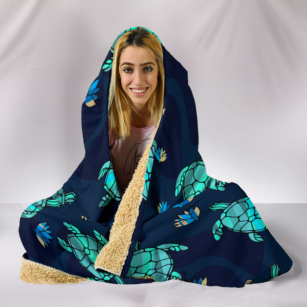 Turtle Love Hooded Blanket | woodation.myshopify.com