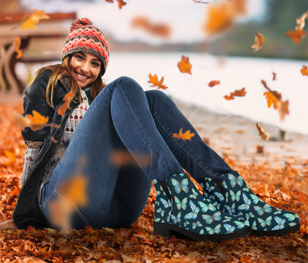 Spiritual Butterfly Chelsea Style Boots