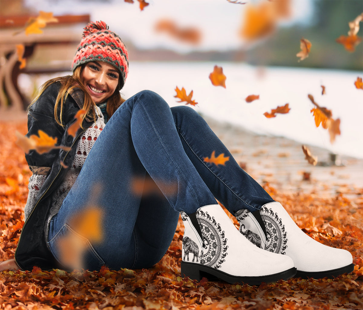 Good Fortune Elephant Chelsea Style Boots
