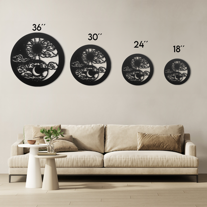 Yin Yang Metal Wall Art