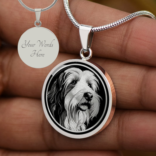 Custom Bearded Collie Necklace