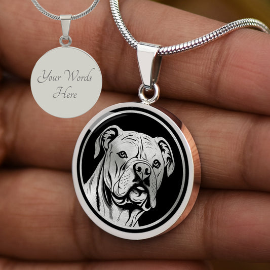 Custom American Bulldog Necklace