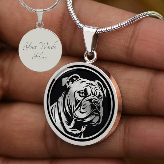 Custom English Bulldog Necklace