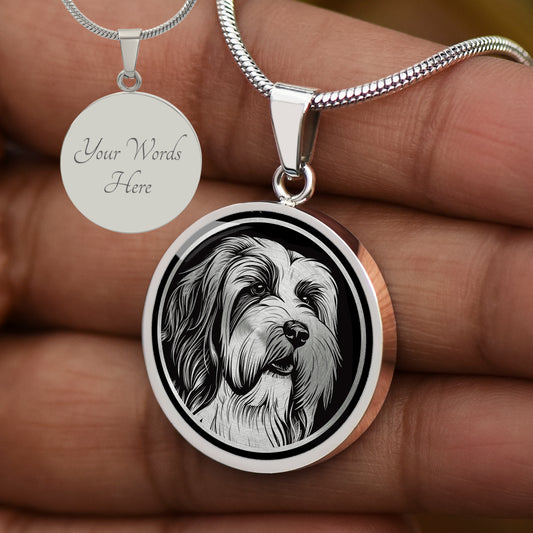 Custom Bearded Collie Necklace