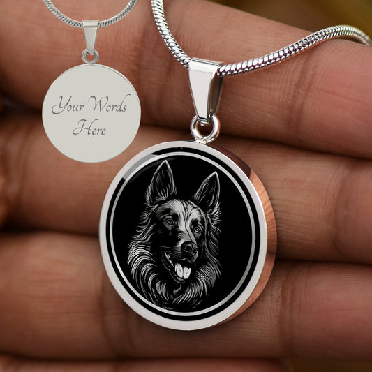 Custom Belgian Sheepdog Necklace