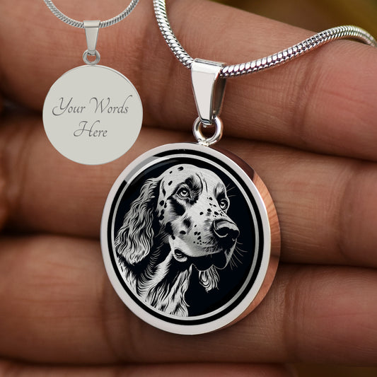 Custom English Setter Necklace