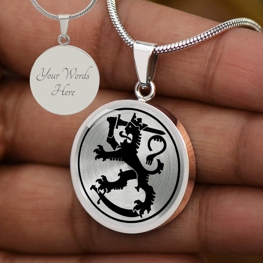 Custom Finnish Lion Necklace