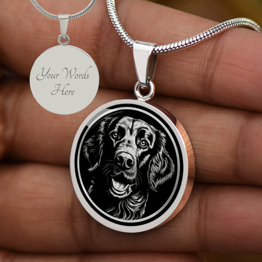 Custom Flat Coated Retriever Necklace