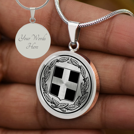 Custom Greece Emblem Necklace