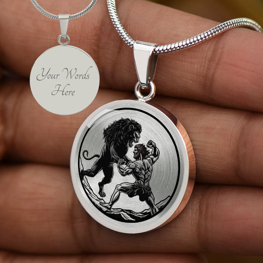 Custom Hercules Vs Nemean Lion Necklace