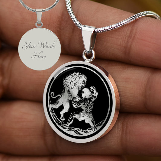 Custom Hercules Vs Nemean Lion Necklace