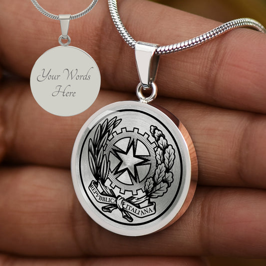 Custom Italy Emblem Necklace