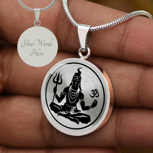 Custom Lord Shiva Circle Necklace