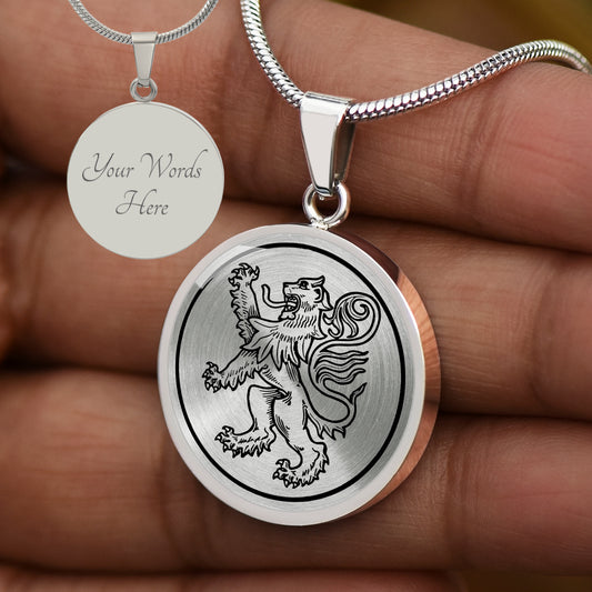 Custom Scottish Lion Emblem Necklace