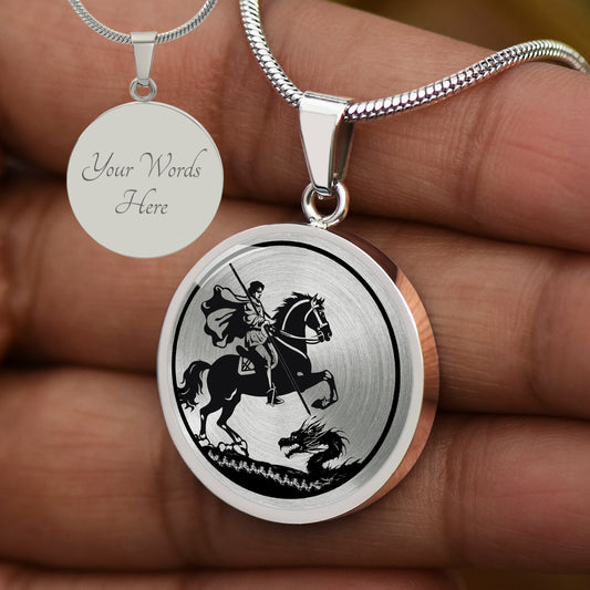 Custom St George And The Dragon Necklace