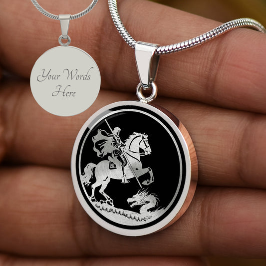 Custom St George And The Dragon Necklace