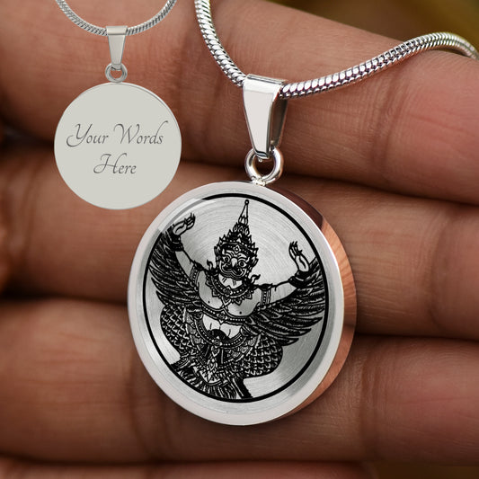 Custom Thailand Emblem Necklace, Garuda Jewelry