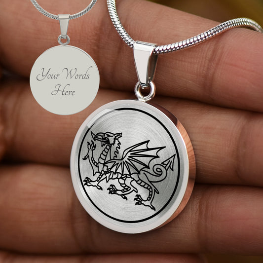 Custom Welsh Dragon Necklace