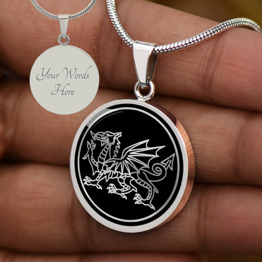 Custom Welsh Dragon Necklace