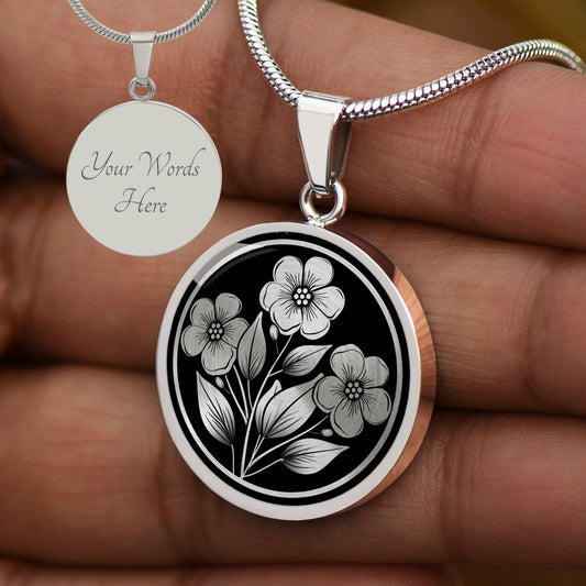 Custom Forget Me Not Flower Necklace