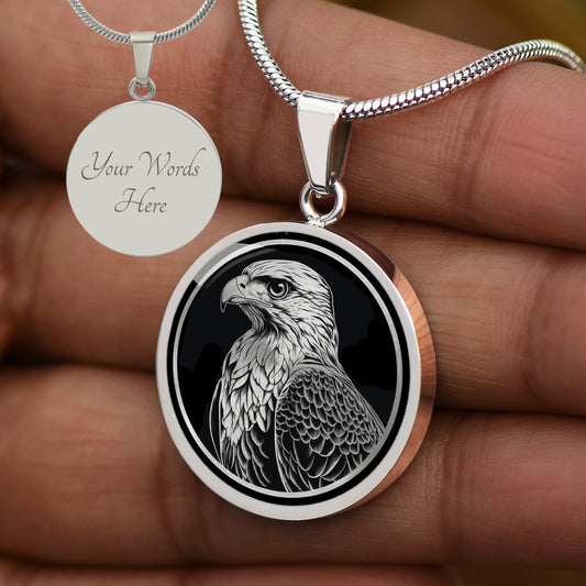 Custom Red Tailed Hawk Necklace