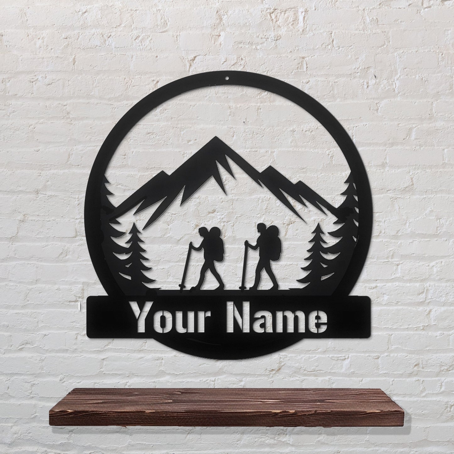 Custom Hiking Metal Wall Art, Gift For Hikers