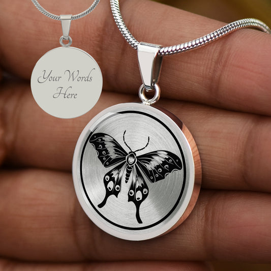 Custom Luna Moth Necklace