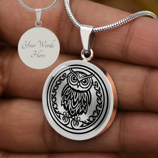 Custom Celtic Owl Necklace