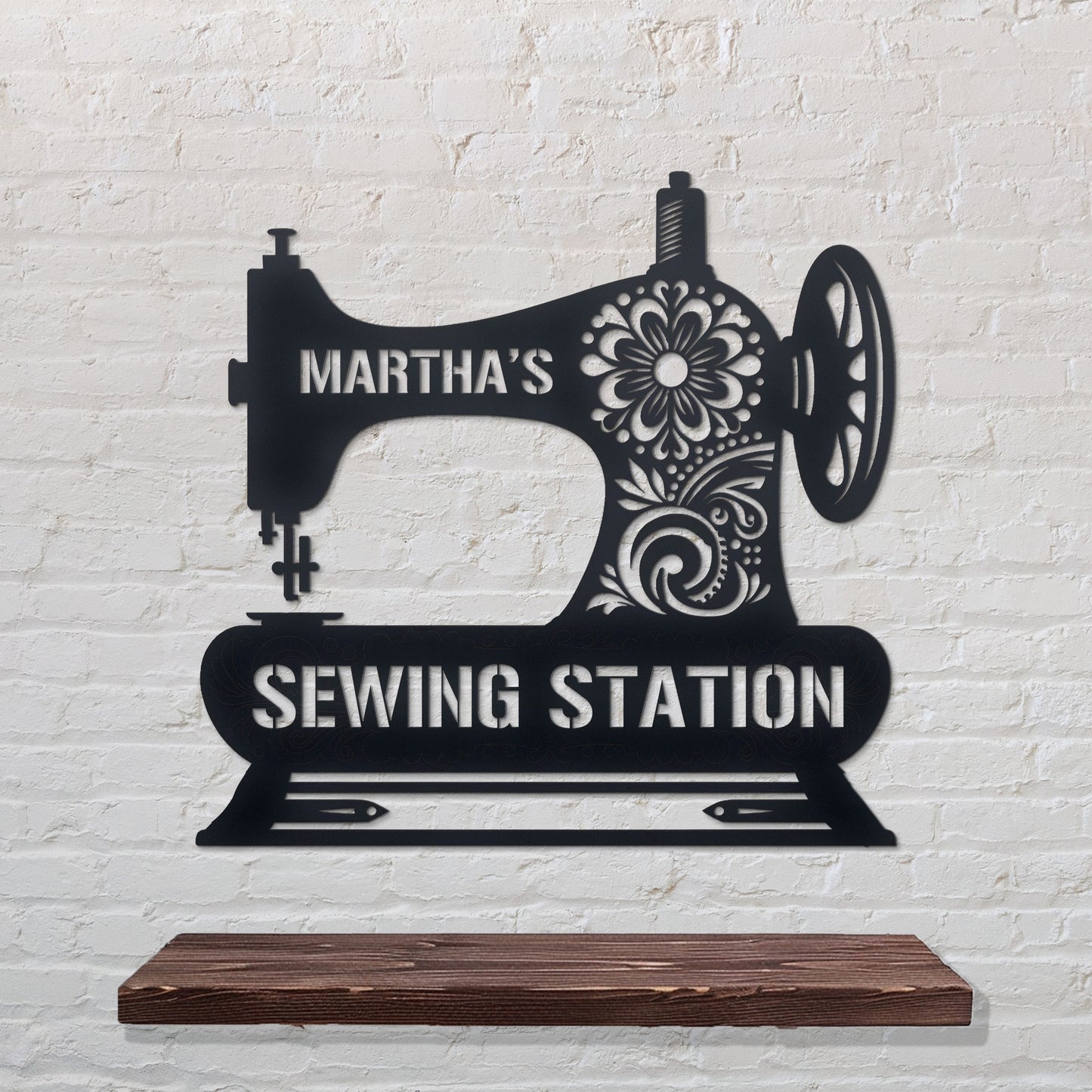 Custom Sewing Machine Metal Wall Art Decor