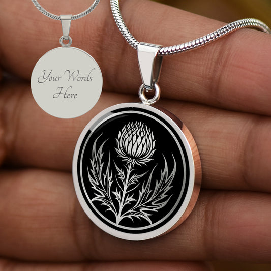 Custom Scottish Thistle Necklace