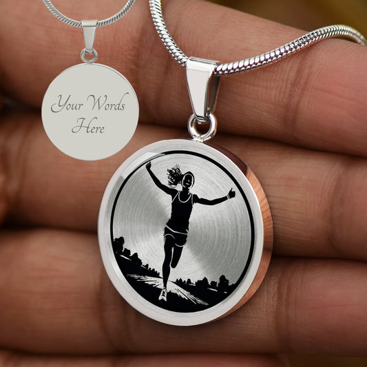 Custom Marathon Runner Necklace