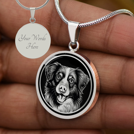 Custom Australian Shepherd Necklace