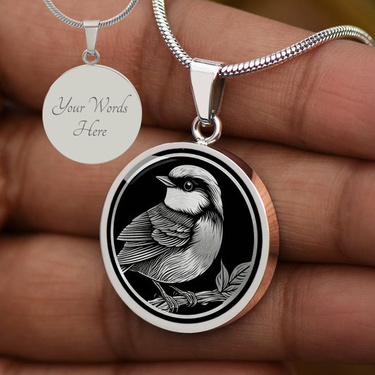 Custom Chickadee Necklace