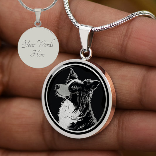 Custom Border Collie Necklace