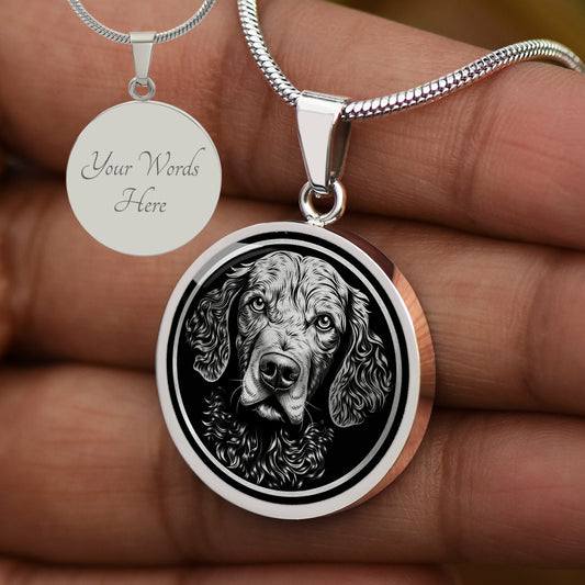 Custom Curly Coated Retriever Necklace