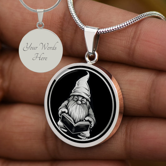 Custom Reading Gnome Necklace